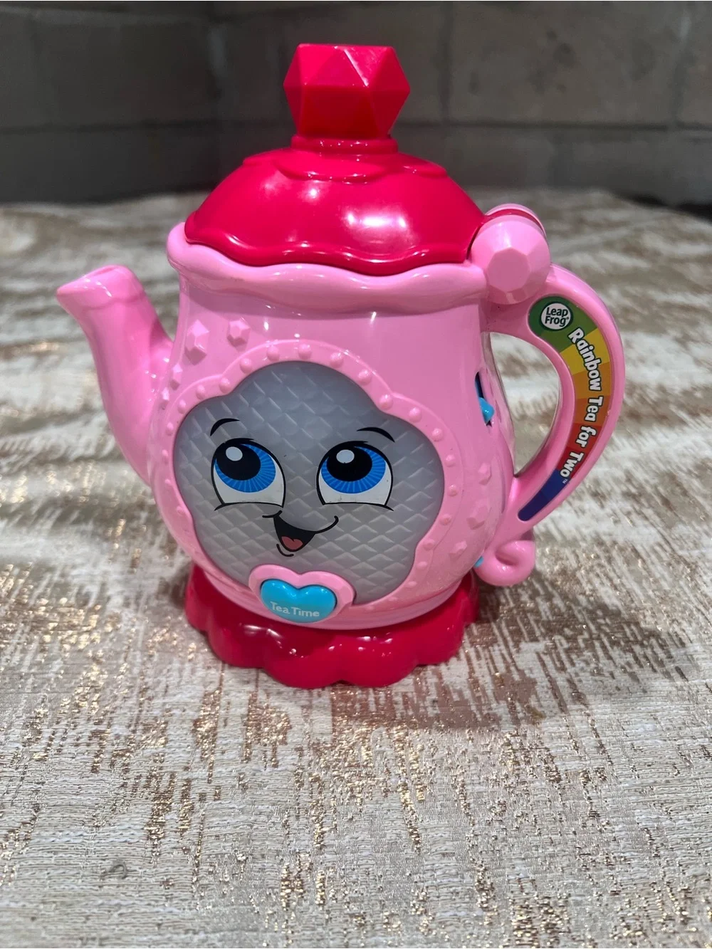 LeapFrog Rainbow Tea for Two Interactive Pink Electronic Teapot Toy